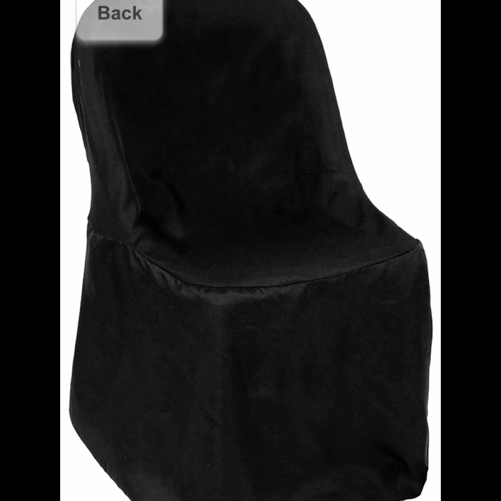 Very nice Formal Black folding chair covers.